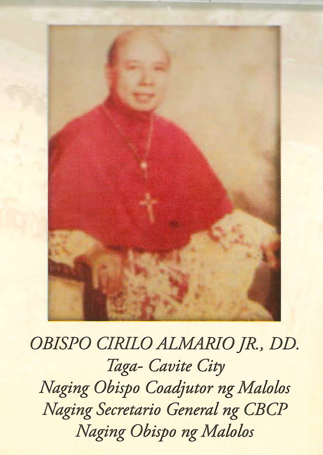 Bishop Cirilo Almario Jr., D.D.